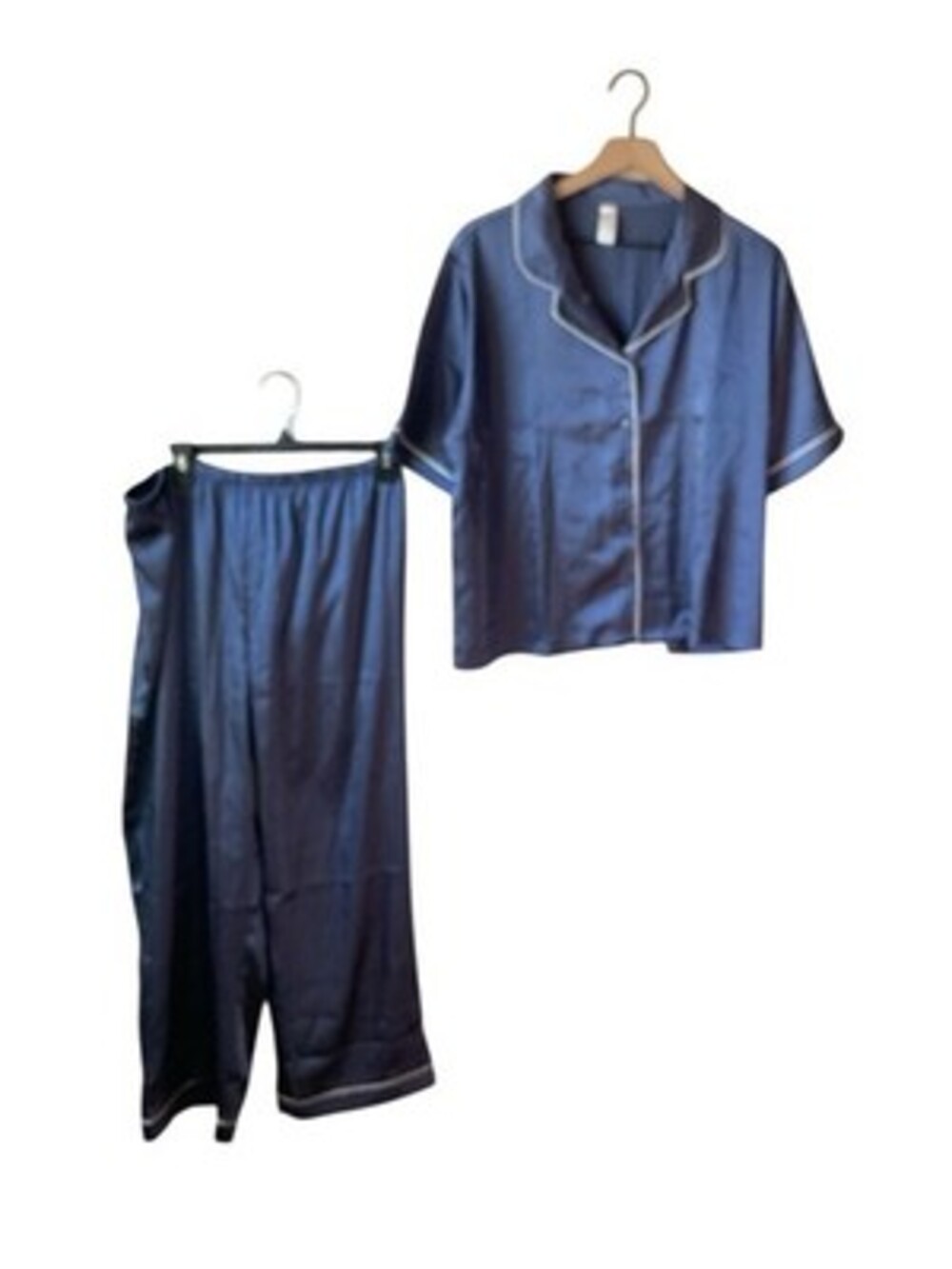 NWT Flora by Nikrooz Womens Navy Pajama Set Size XL Short Sleeve 2 Piece